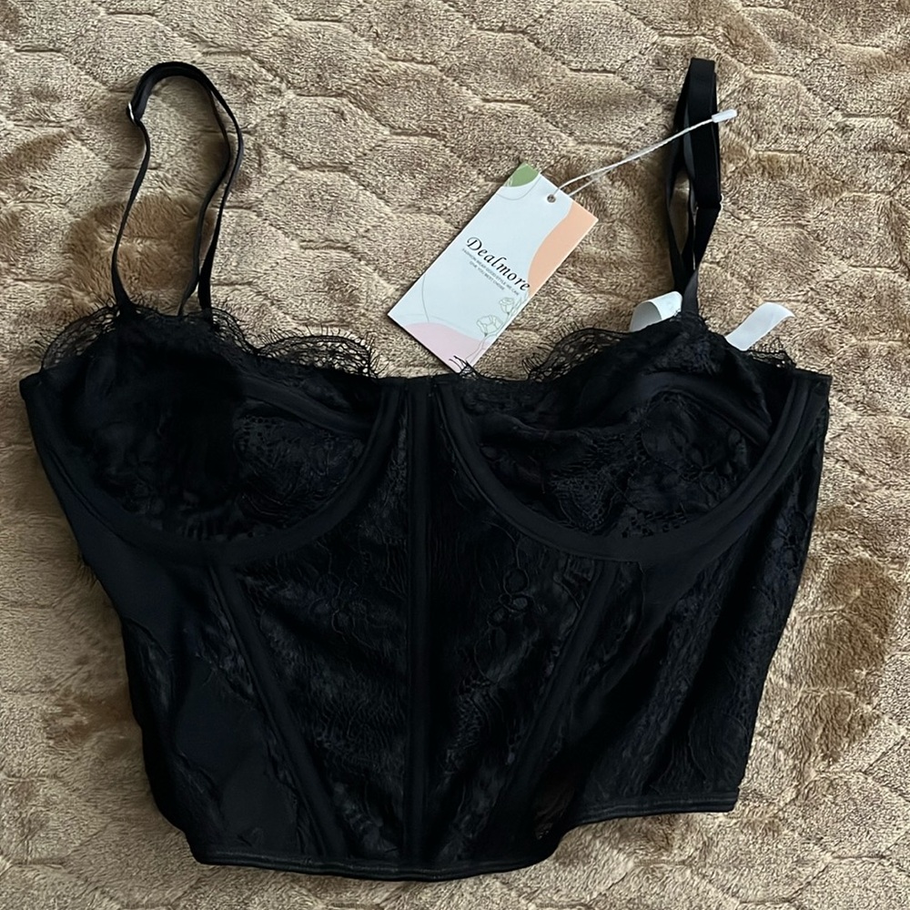 Black corset top, brand new condition with tags still on